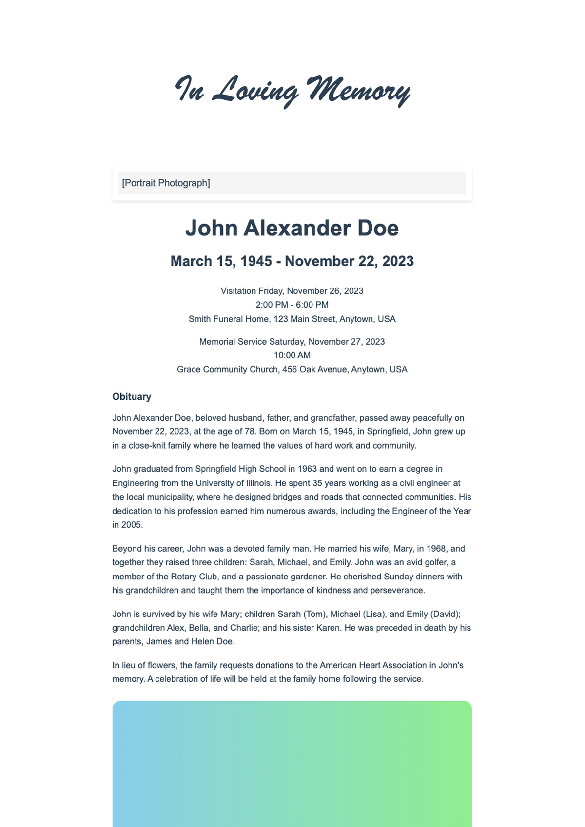 Soft pastel baby memorial program with photo and floral accents_variant_1